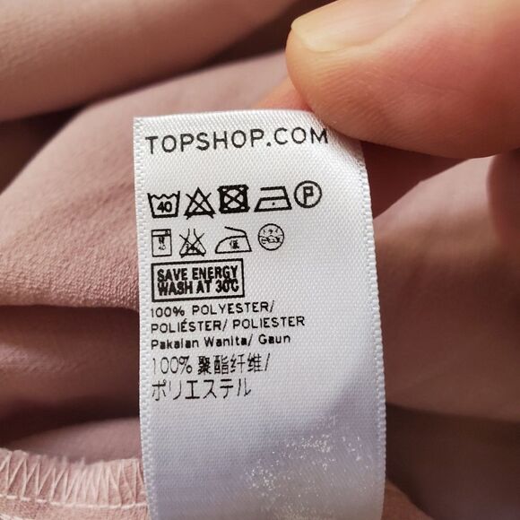 🌹 TOPSHOP 🌹 Long Sleeve Wrap Mini Dress - [size 6, Dusty Rose] - Picture 11 of 12